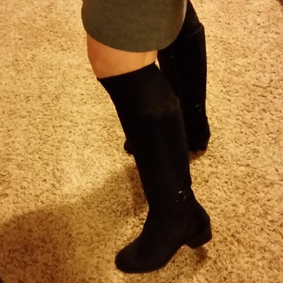 Teva - Foxy Tall Waterproof Boots Leather Equestrian 1019224 | Size 8.5 | Black - Picture 4 of 12